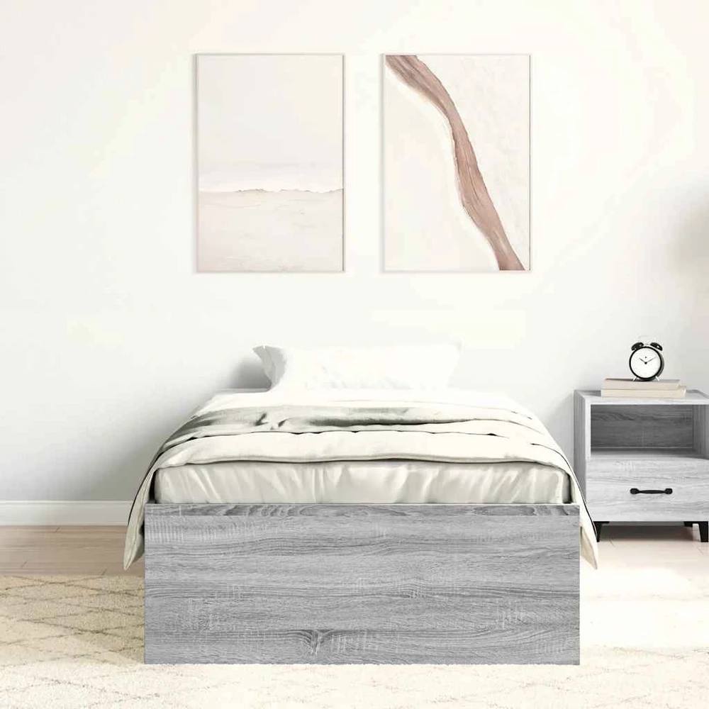 Lovos rėmas, pilkos ąžuolo spalvos, 90x200cm