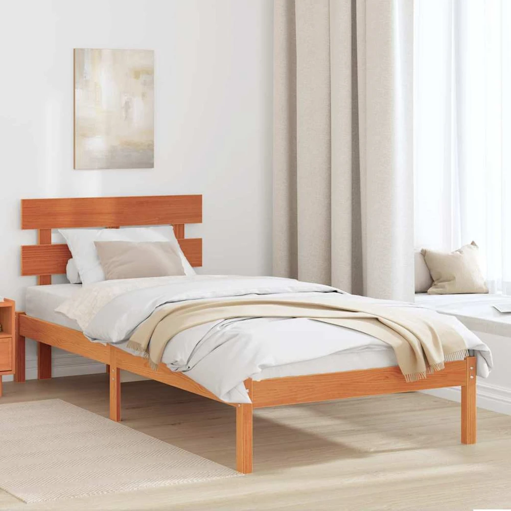 Lovos rėmas Ruda 100 x 200 cm Pušies medienos masyvas