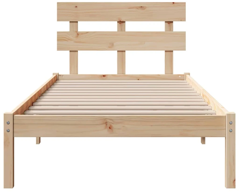 Lova Lovos rėmas Ruda 100 x 200 cm Pušies medienos masyvas