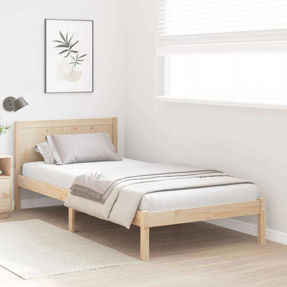 Lova Lovos rėmas Ruda 100 x 200 cm Pušies medienos masyvas