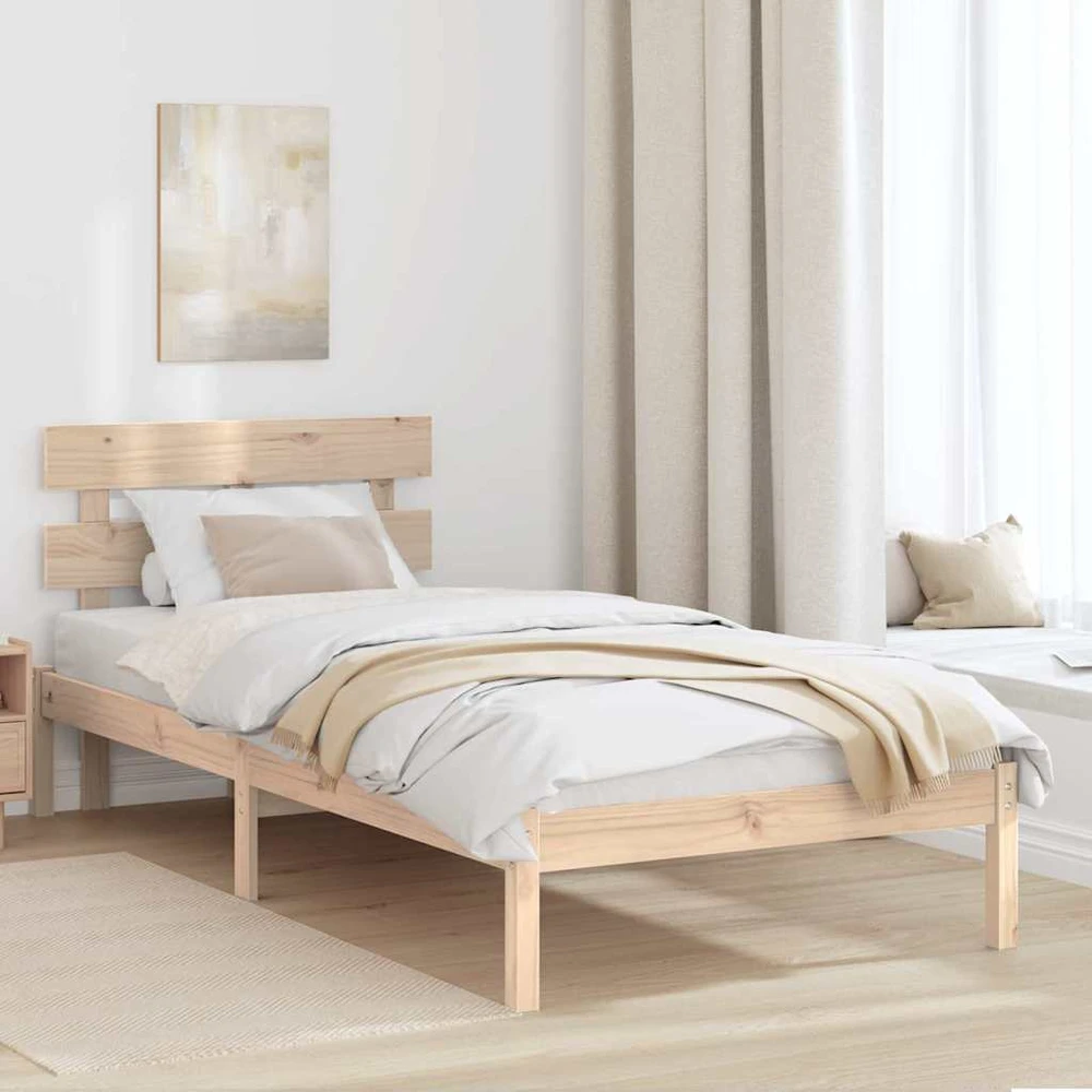 Lova Lovos rėmas Ruda 100 x 200 cm Pušies medienos masyvas