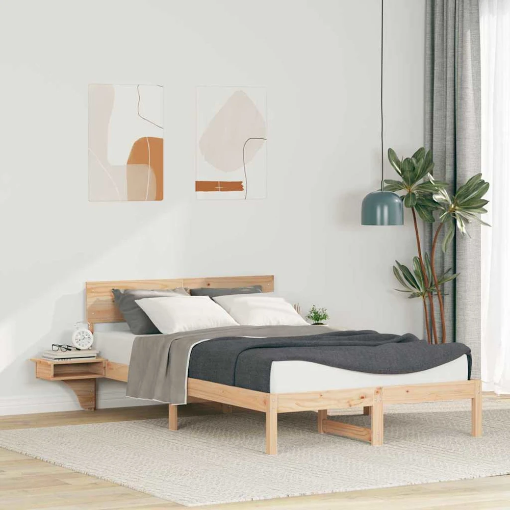Lova Lovos rėmas Ruda 120 x 190 cm Kietos pušies mediena