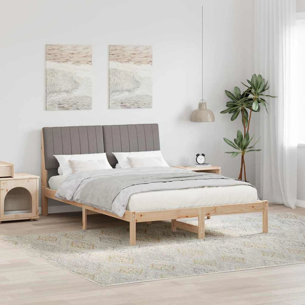 Lova Lovos rėmas Ruda 135 x 190 cm Kietos pušies mediena
