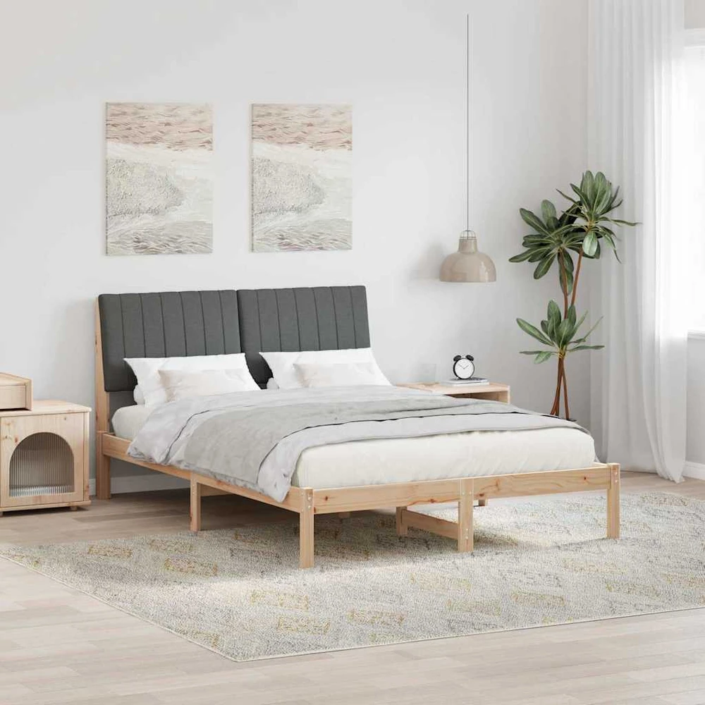 Lova Lovos rėmas Ruda 135 x 190 cm Kietos pušies mediena