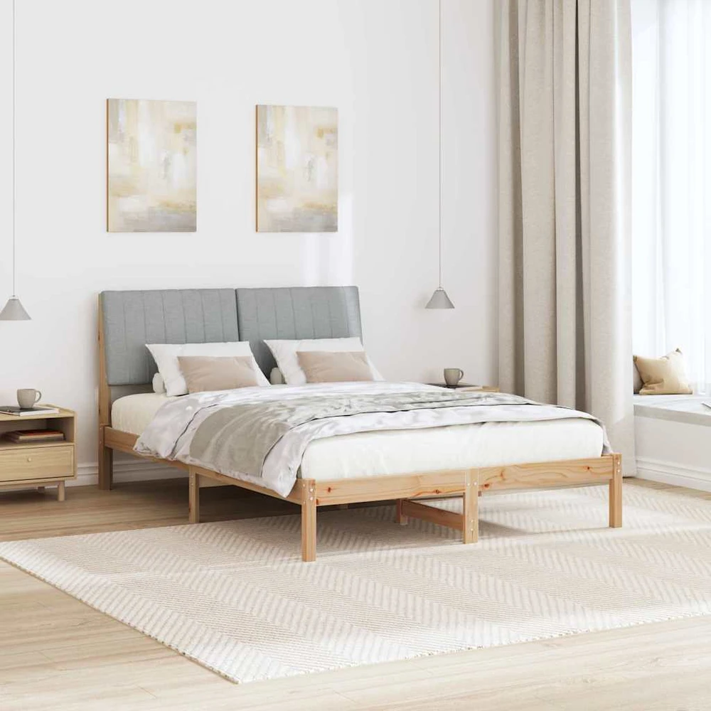 Lova Lovos rėmas Ruda 135 x 190 cm Kietos pušies mediena