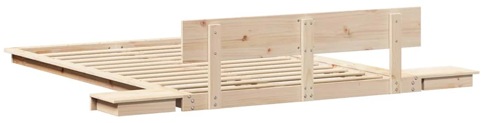 Lova Lovos rėmas Ruda 135 x 190 cm Medis