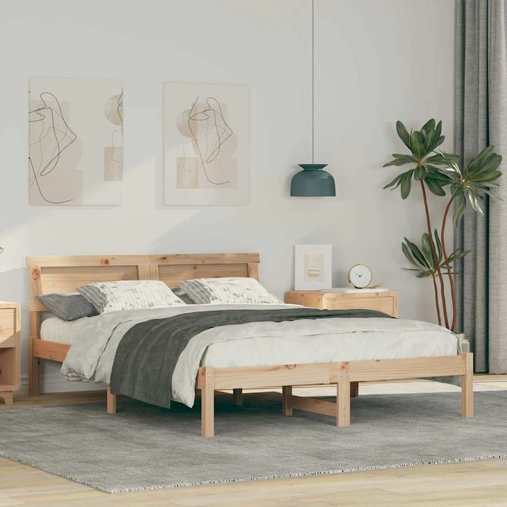 Lovos rėmas Ruda 140 x 190 cm Kietos pušies mediena