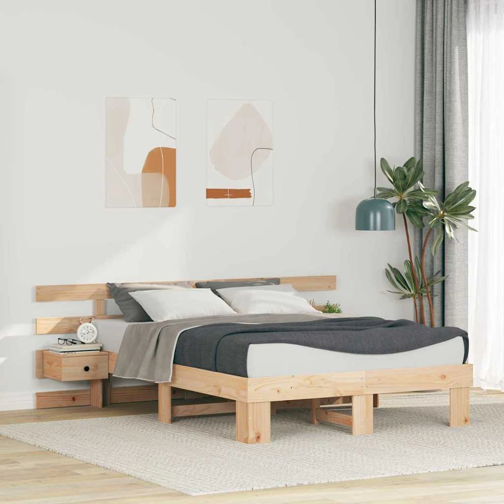 Lovos rėmas Ruda 140 x 190 cm Kietos pušies mediena