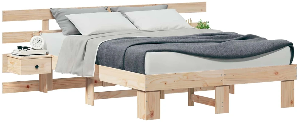 Lovos rėmas Ruda 140 x 190 cm Kietos pušies mediena