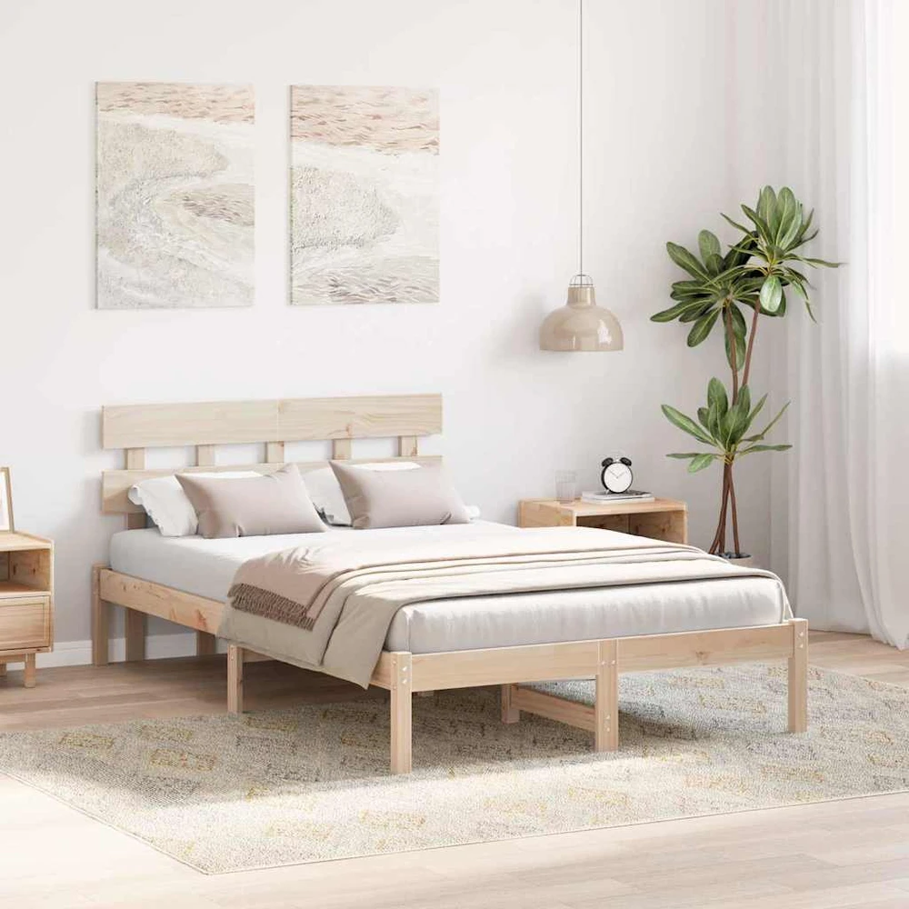 Lovos rėmas Ruda 140 x 190 cm Pušies medienos masyvas