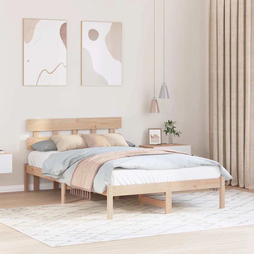 Lovos rėmas Ruda 140 x 190 cm Pušies medienos masyvas