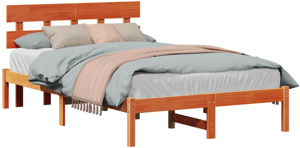 Lovos rėmas Ruda 140 x 190 cm Pušies medienos masyvas