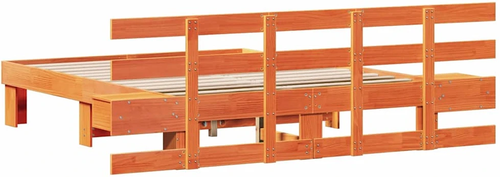 Lovos rėmas Ruda 150 x 200 cm Kietos pušies mediena
