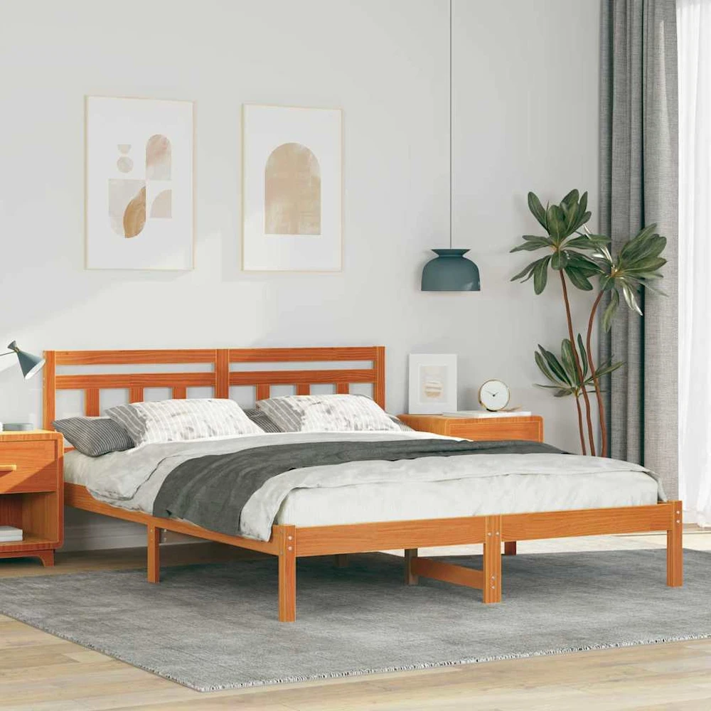 Lovos rėmas Ruda 150 x 200 cm Kietos pušies mediena