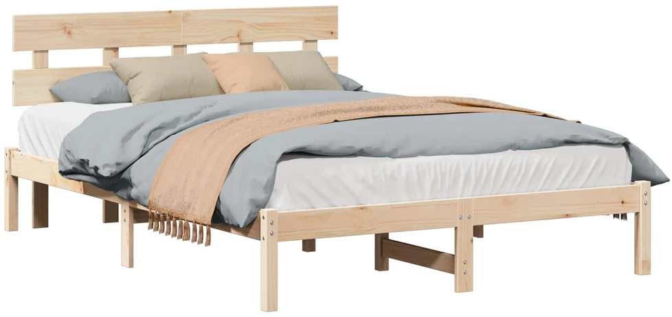 Lovos rėmas Ruda 150 x 200 cm Pušies medienos masyvas