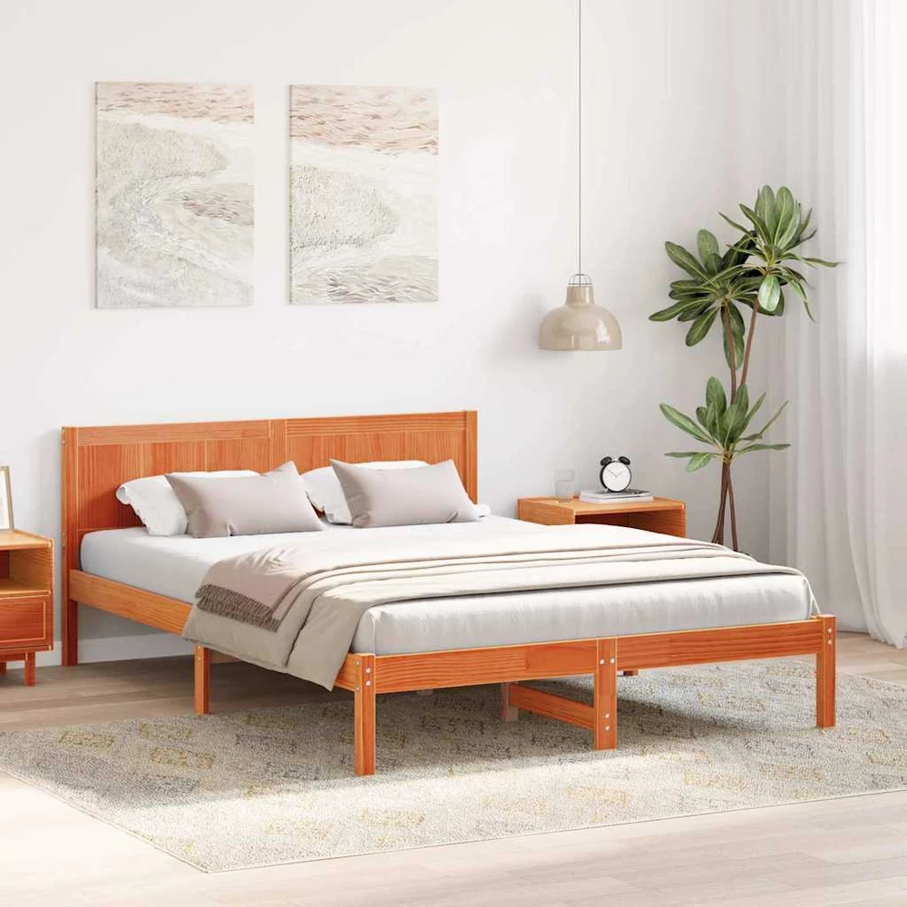 Lovos rėmas Ruda 150 x 200 cm Pušies medienos masyvas