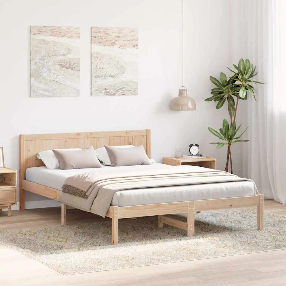 Lovos rėmas Ruda 160 x 200 cm Pušies medienos masyvas