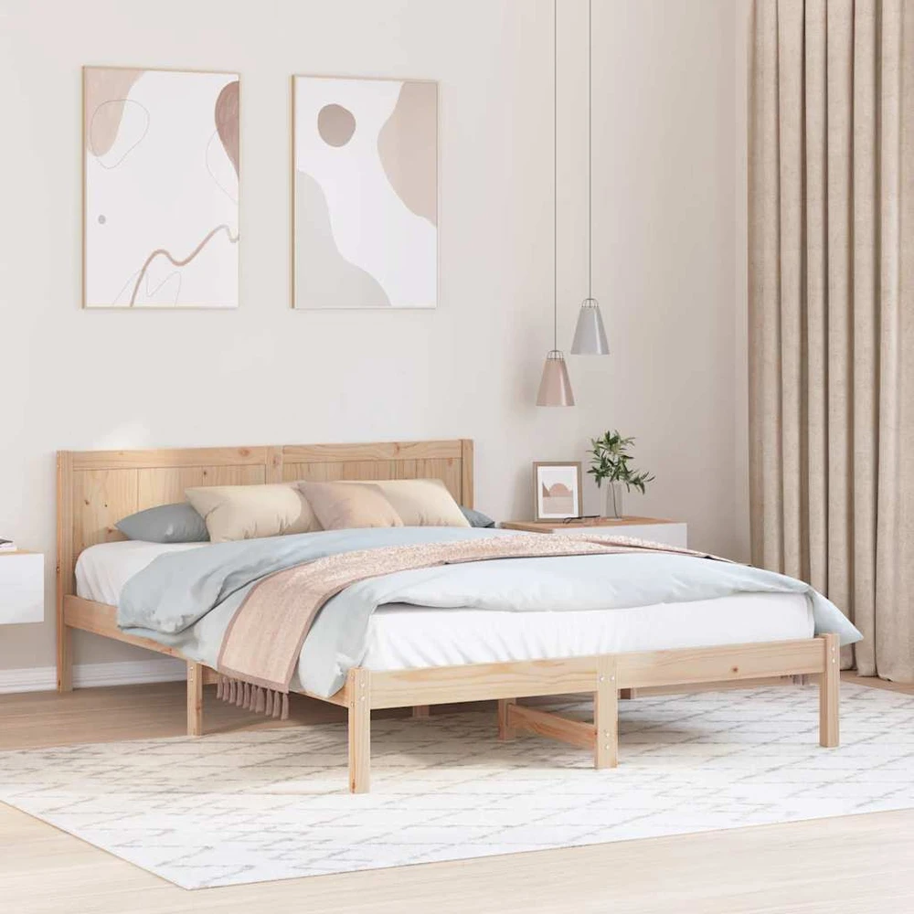 Lovos rėmas Ruda 160 x 200 cm Pušies medienos masyvas