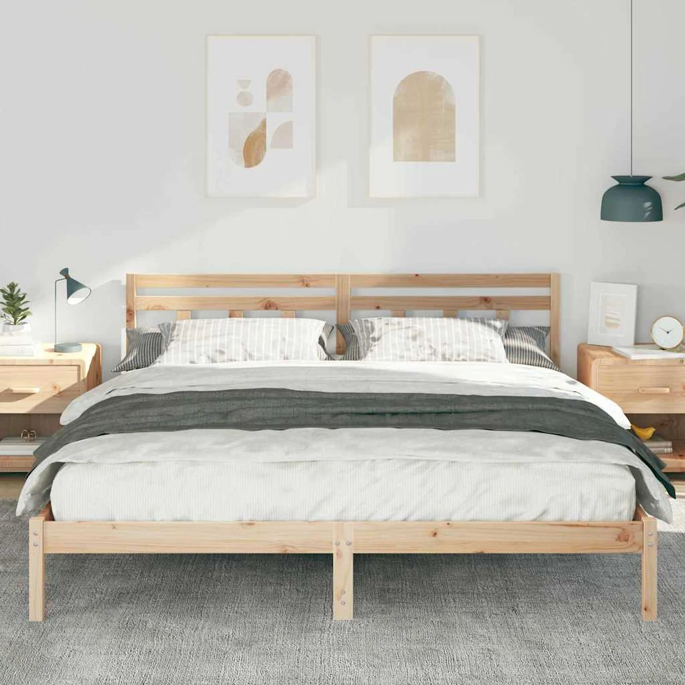 Lovos rėmas Ruda 180 x 200 cm Kietos pušies mediena