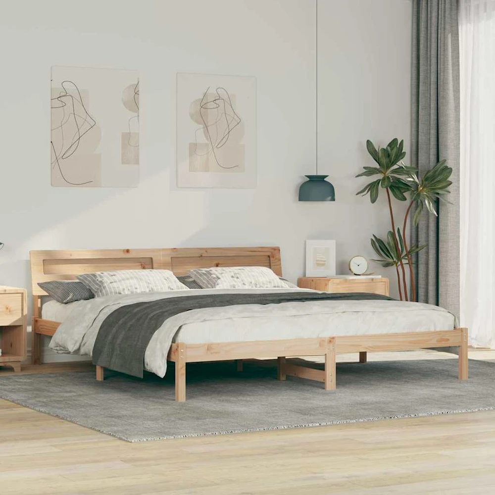 Lovos rėmas Ruda 180 x 200 cm Kietos pušies mediena
