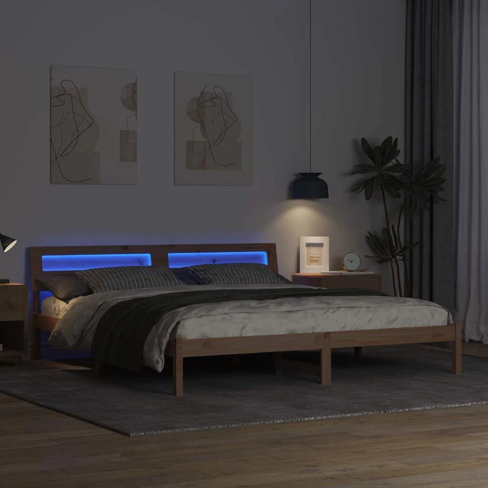 Lovos rėmas Ruda 180 x 200 cm Kietos pušies mediena