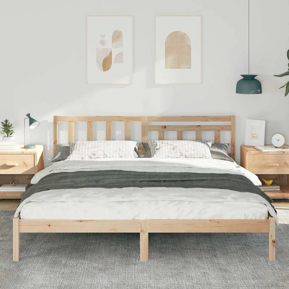 Lovos rėmas Ruda 180 x 200 cm Kietos pušies mediena