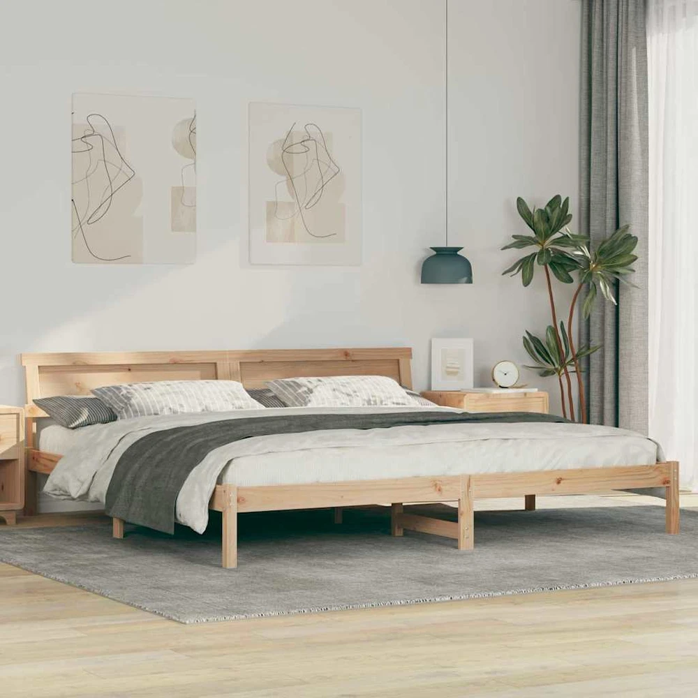 Lovos rėmas Ruda 180 x 200 cm Kietos pušies mediena