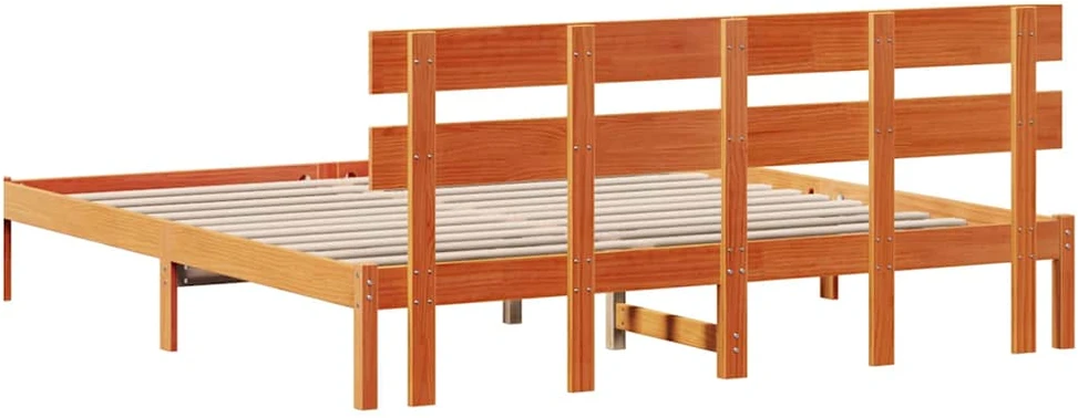 Lovos rėmas Ruda 180 x 200 cm Pušies medienos masyvas