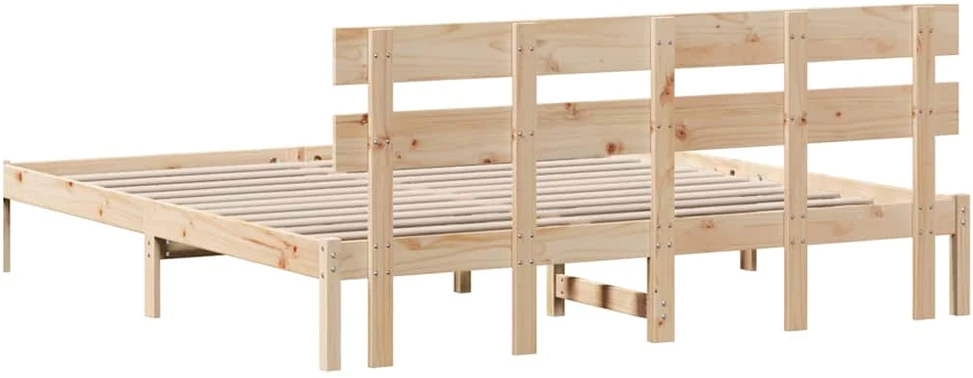 Lovos rėmas Ruda 180 x 200 cm Pušies medienos masyvas