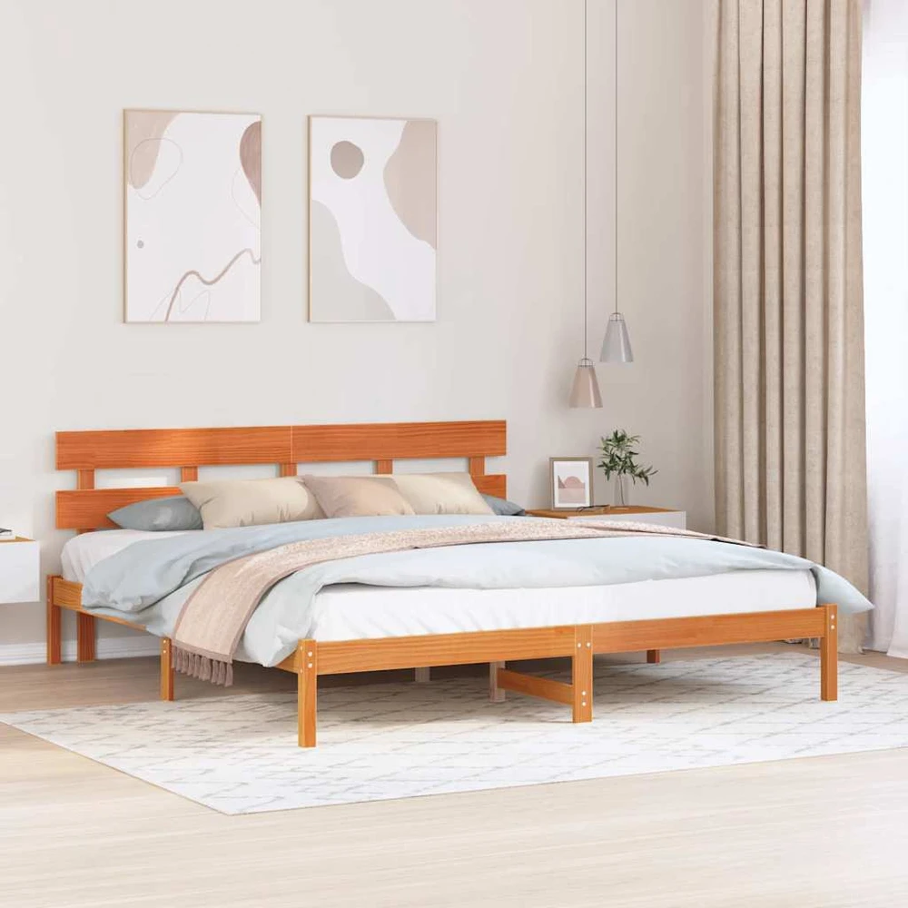Lovos rėmas Ruda 180 x 200 cm Pušies medienos masyvas
