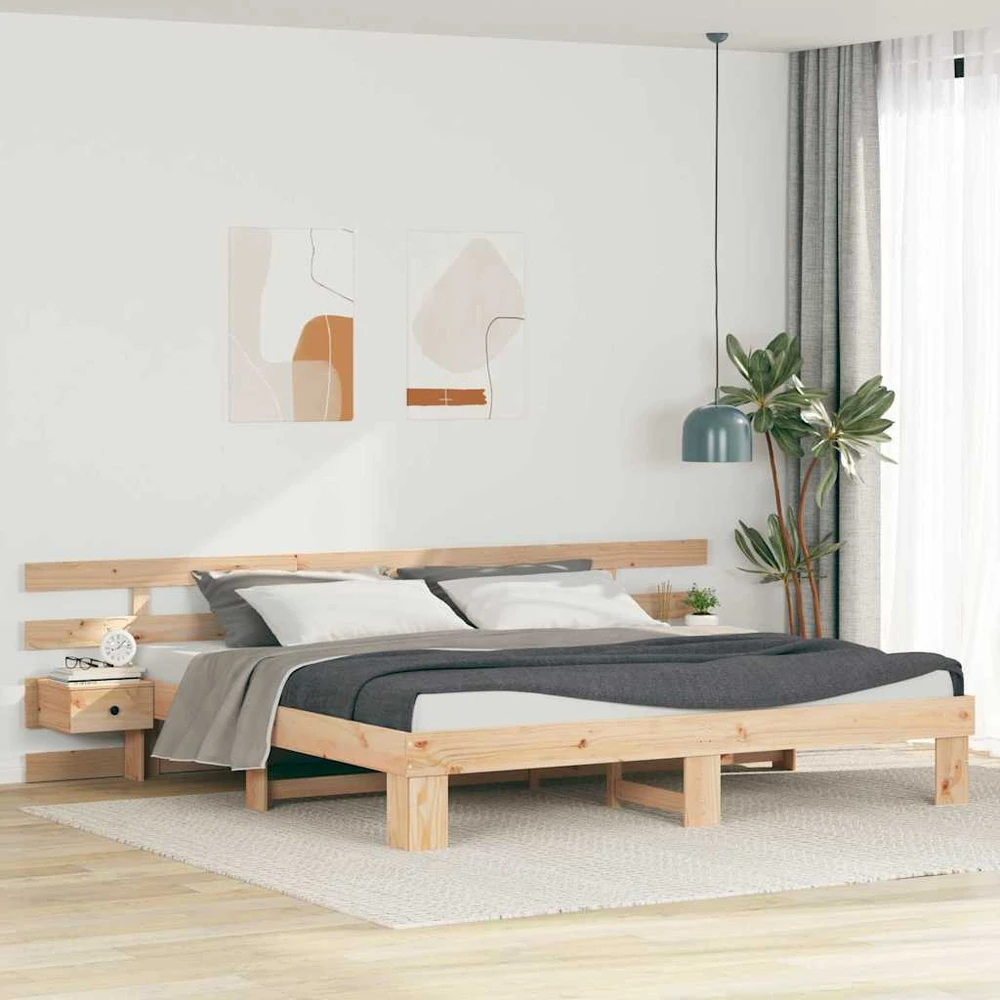 Lovos rėmas Ruda 200 x 200 cm Kietos pušies mediena