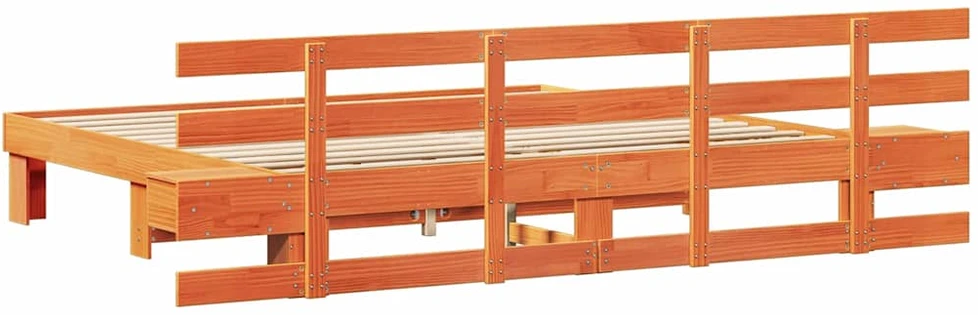 Lovos rėmas Ruda 200 x 200 cm Kietos pušies mediena