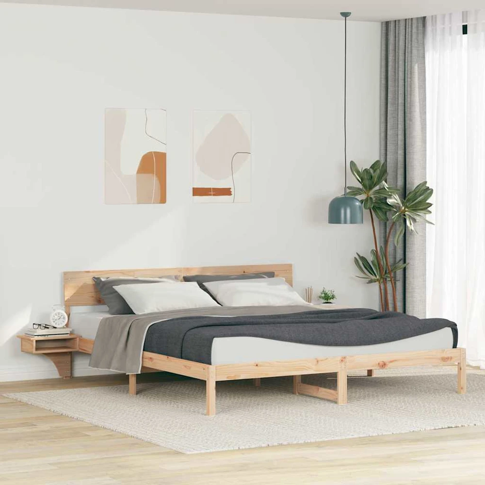 Lovos rėmas Ruda 200 x 200 cm Kietos pušies mediena
