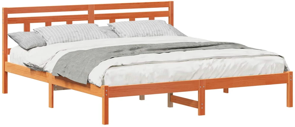 Lovos rėmas Ruda 200 x 200 cm Kietos pušies mediena