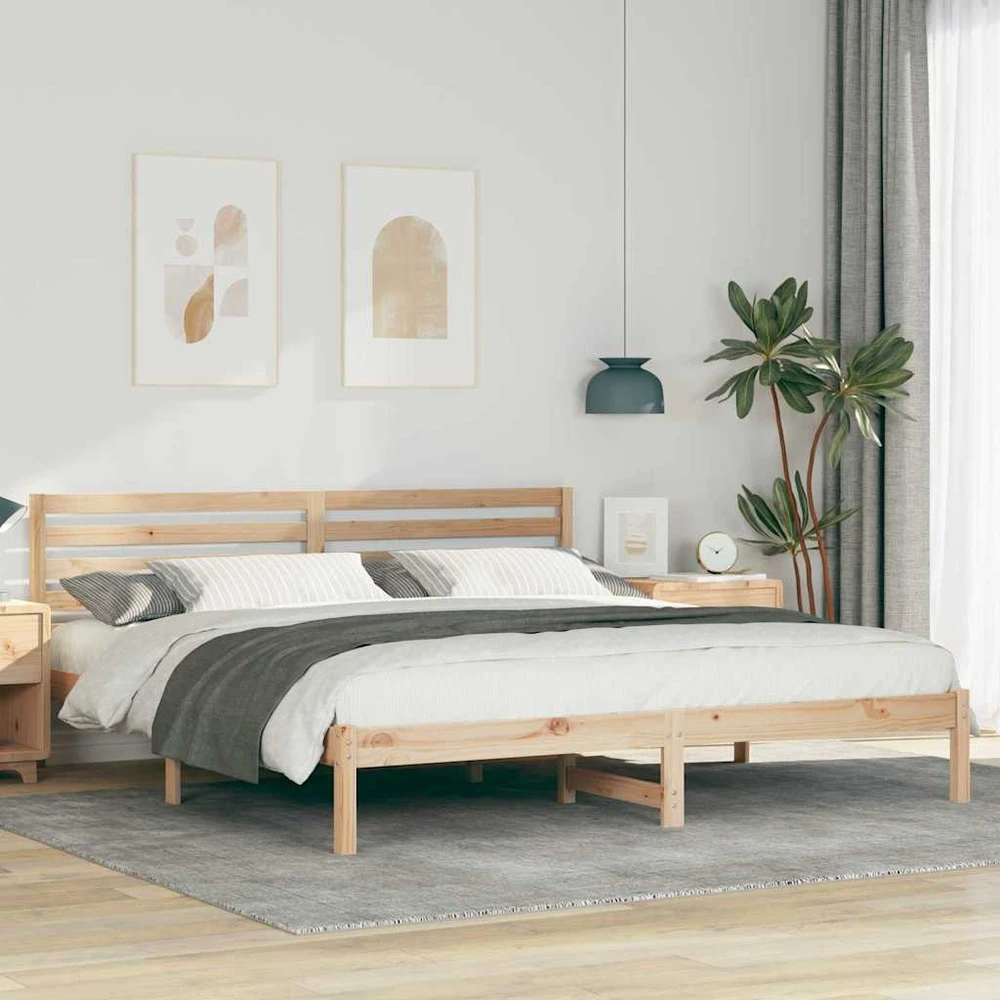 Lovos rėmas Ruda 200 x 200 cm Kietos pušies mediena