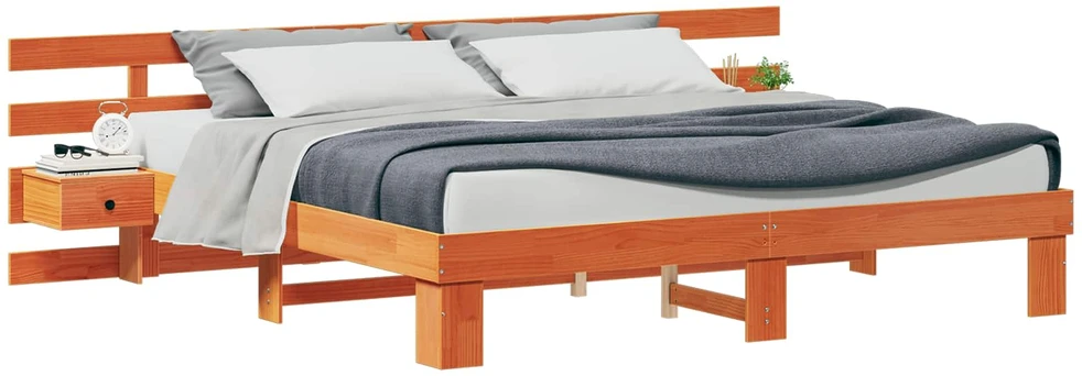 Lovos rėmas Ruda 200 x 200 cm Kietos pušies mediena