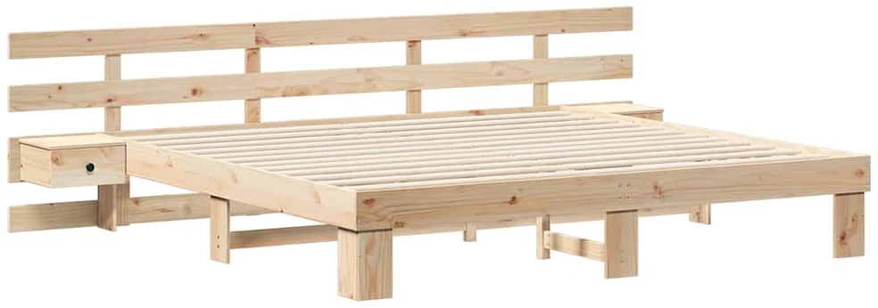 Lovos rėmas Ruda 200 x 200 cm Kietos pušies mediena