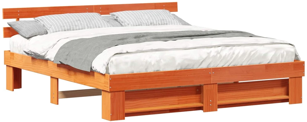 Lovos rėmas Ruda 200 x 200 cm Kietos pušies mediena