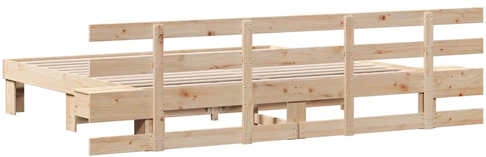 Lovos rėmas Ruda 200 x 200 cm Kietos pušies mediena