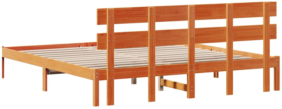 Lovos rėmas Ruda 200 x 200 cm Pušies medienos masyvas