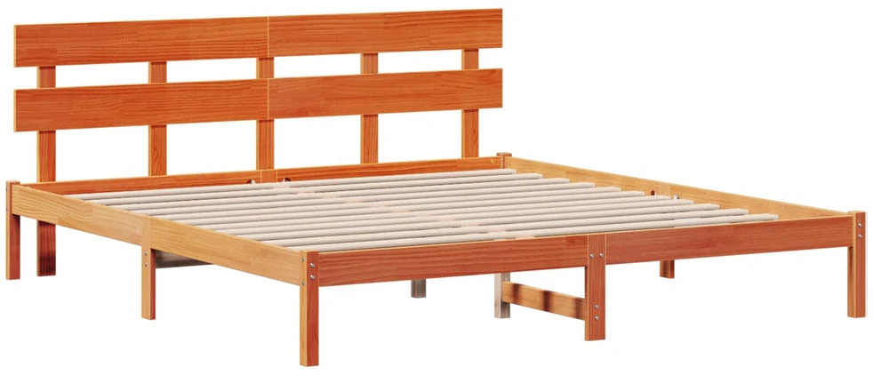 Lovos rėmas Ruda 200 x 200 cm Pušies medienos masyvas