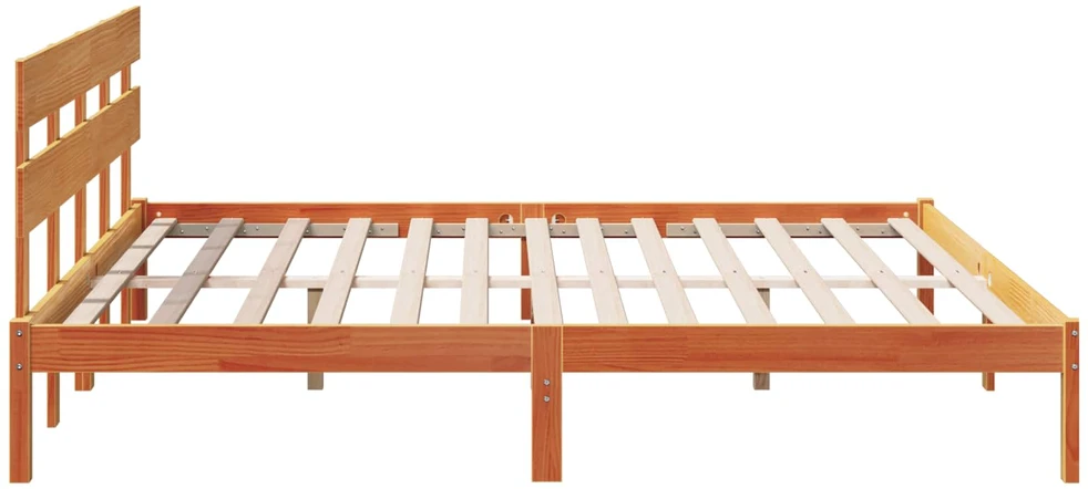 Lovos rėmas Ruda 200 x 200 cm Pušies medienos masyvas