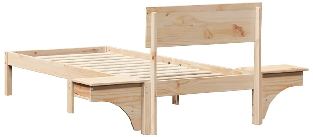 Lova Lovos rėmas Ruda 75 x 190 cm Kietos pušies mediena