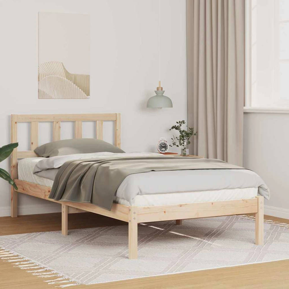 Lova Lovos rėmas Ruda 75 x 190 cm Kietos pušies mediena