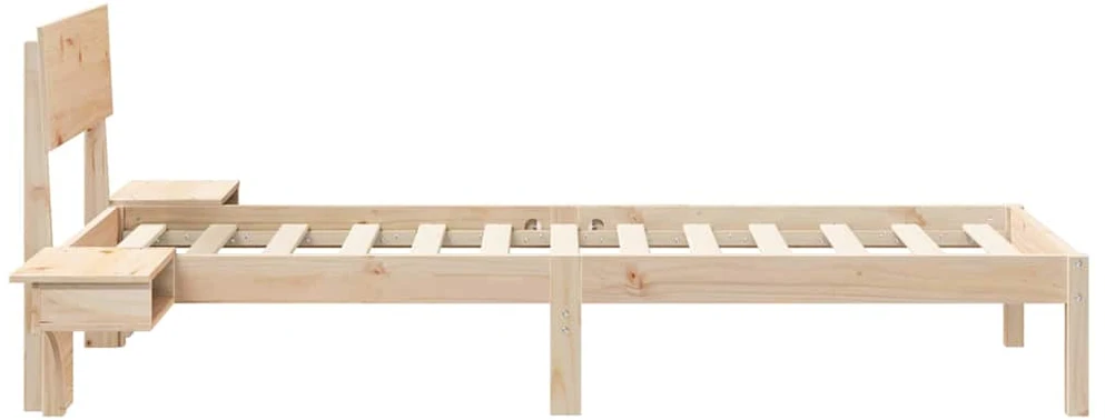Lova Lovos rėmas Ruda 75 x 190 cm Kietos pušies mediena