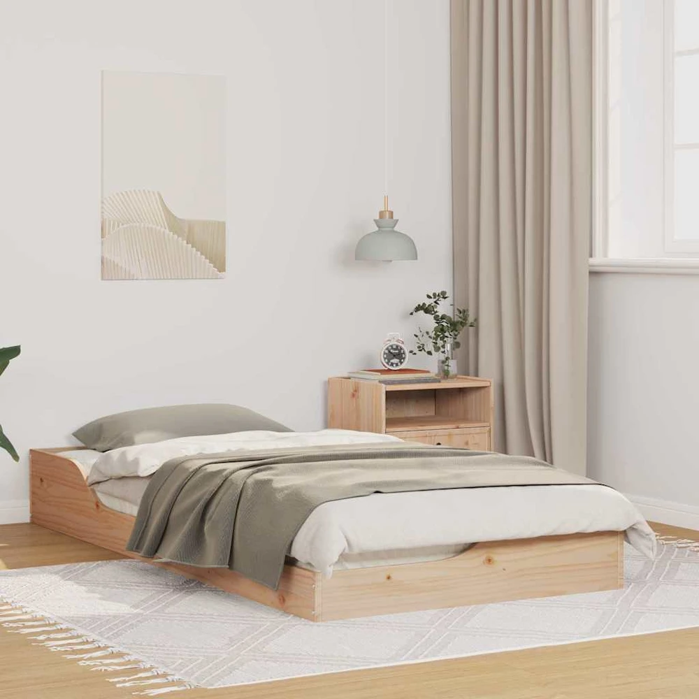 Lova Lovos rėmas Ruda 75 x 190 cm Kietos pušies mediena