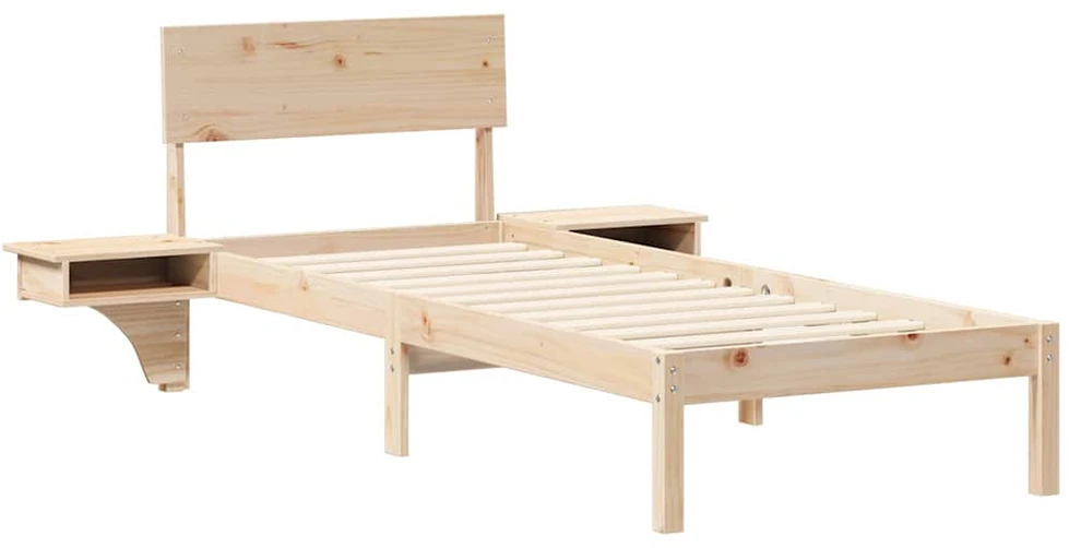 Lova Lovos rėmas Ruda 75 x 190 cm Kietos pušies mediena