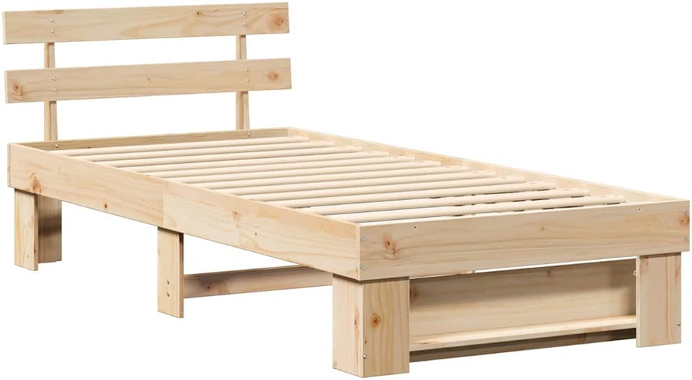 Lova Lovos rėmas Ruda 75 x 190 cm Kietos pušies mediena