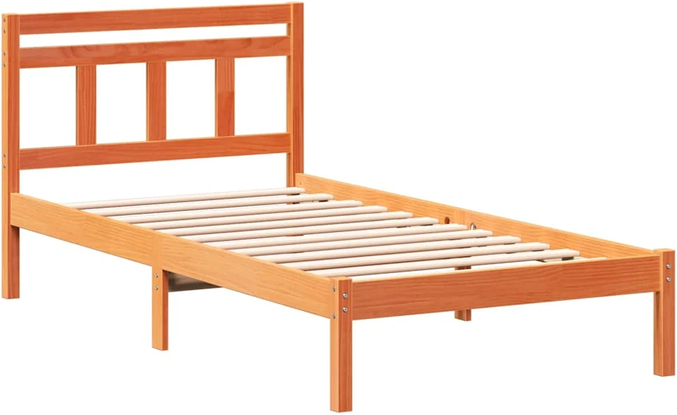 Lova Lovos rėmas Ruda 75 x 190 cm Kietos pušies mediena