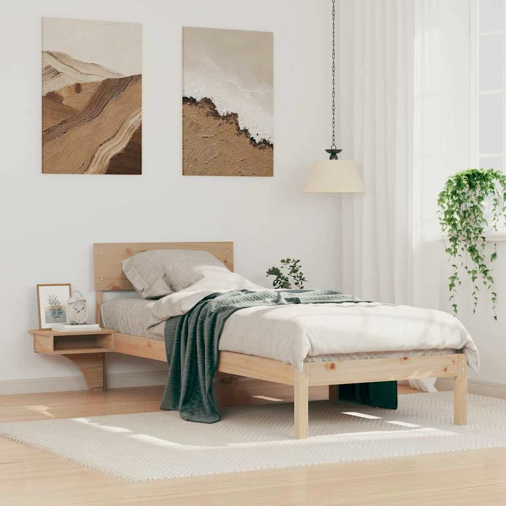 Lova Lovos rėmas Ruda 75 x 190 cm Kietos pušies mediena